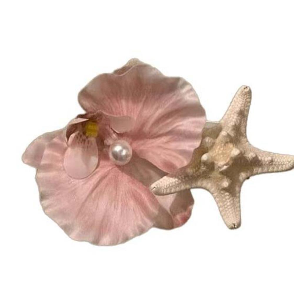 Sweet Starfish Hair Clip Korean Style Women Side Clip Simple Orchid Flower Hairpin Daily