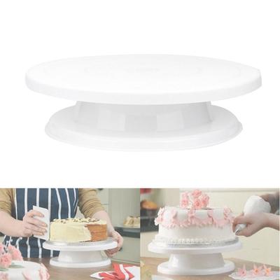 Поворотный стол для украшения торта, вращающаяся вращающаяся кухонная подставка для глазури 28 см
