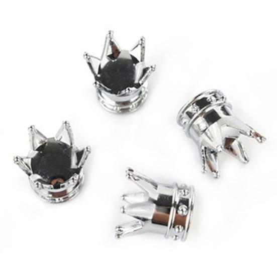 Crown Tyre Tire Valve Stems Air Cover Car Truck Wheel Rim Dust Cap