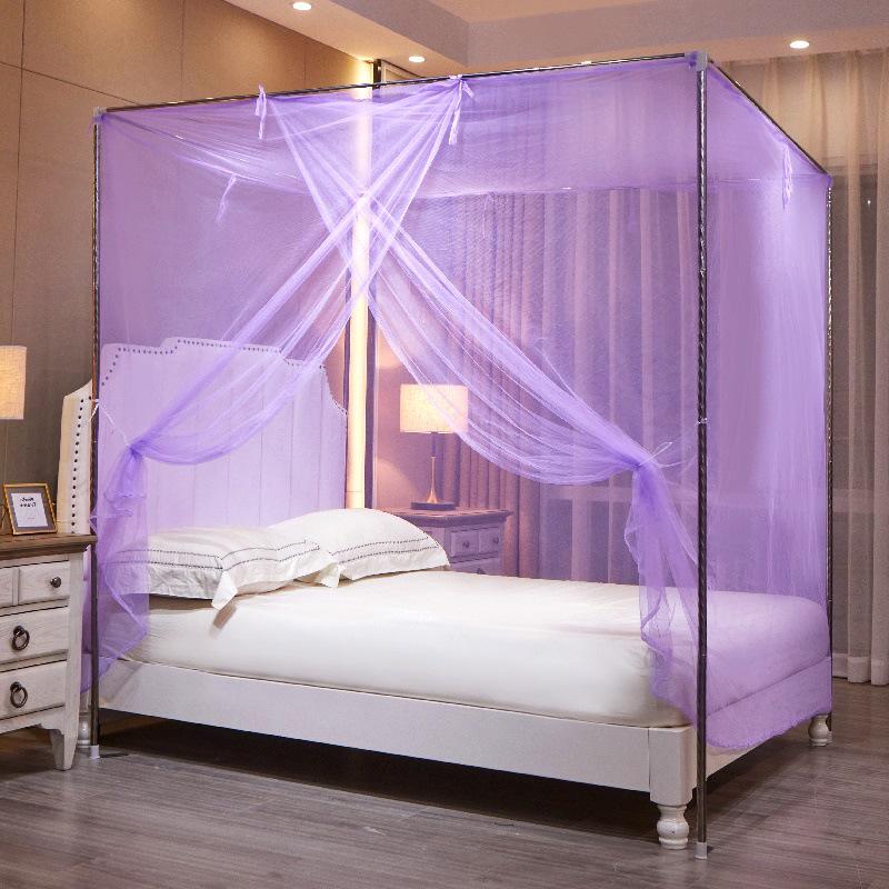 Москитная сетка в стиле «Принцесса» для двуспальной кровати — толстая, зашифрованная, смелая конструкция для пола