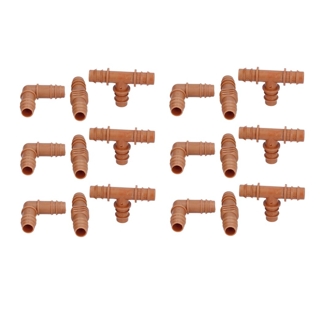 Комплект фитингов для ирригации, 18 шт., коричневый соединитель для воды с колючками для труб диаметром 16 мм