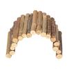 Hamster Wooden Bridge Toy Bendable Bridge Ladder Hideout for Reptile Mice Rodents Small Animal Chew Toy