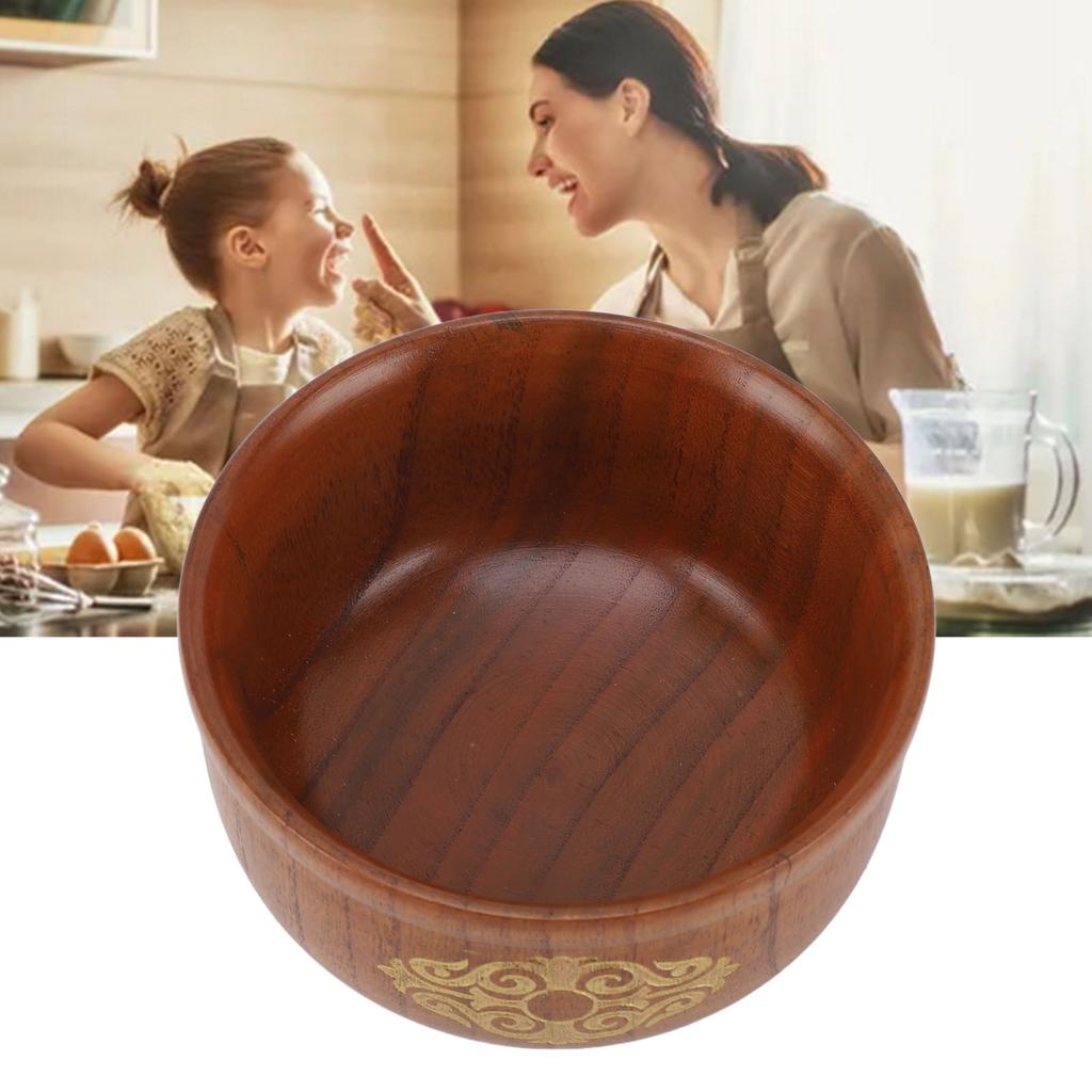 Миска из кислой древесины ююбы, защищающая от ожогов, для риса, еды, молока, чая, супа.