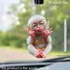 2D Flat Cute Monkey Acrylic Car Pendant - Multi-functional Rearview Mirror Decoration, Car Accessories, Bag Pendants and Home Ornaments, Holiday Gifts