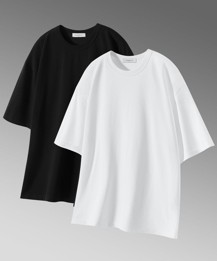 BRENSON Achromatic_ Oversized Short Sleeve T-Shirt ( 2 Colors )