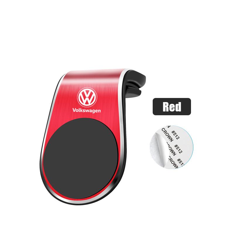 Metal Magnetic Car Phone Holder Auto Logos For Volkswagen Jetta Golf Passat Polo Tiguan Arteon Touareg Taigo Caddy Magotan T-ROC