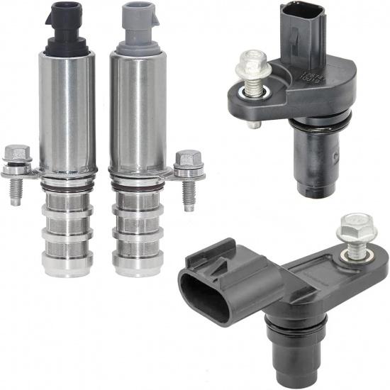 VVT Intake & Exhaust Camshaft Position Actuator With Camshaft Sensor Crankshaft Sensor Kit For Chevy GMC Equinox Malibu Cobalt HHR Terrain Buick