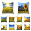 Beautiful Sunflower Flower Field Print Pattern Cushion Cover Home Living Room Sofa Decoration Pillow Pillow Cover 45x45cm