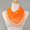 Lace Triangle Scarf See-through Solid Color Scarf with Rose Elements Versatile Shawl Headscarf Daily Decoration