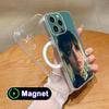 Прозрачный чехол из ТПУ Magsafe для мобильного телефона с изображением Аны де Армас для iPhone 17 16 15 14 13 12 11 Air Pro Max Plus Mini Цветной чехол