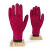 Women's Jujube Red Knitted Winter Gloves