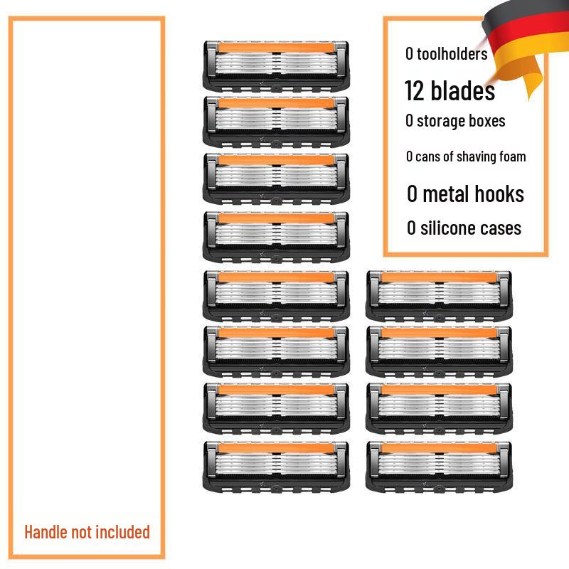 Ультратонкая бритва с пятью лезвиями оранжевого цвета, моющейся поворотной головкой и защитой от царапин