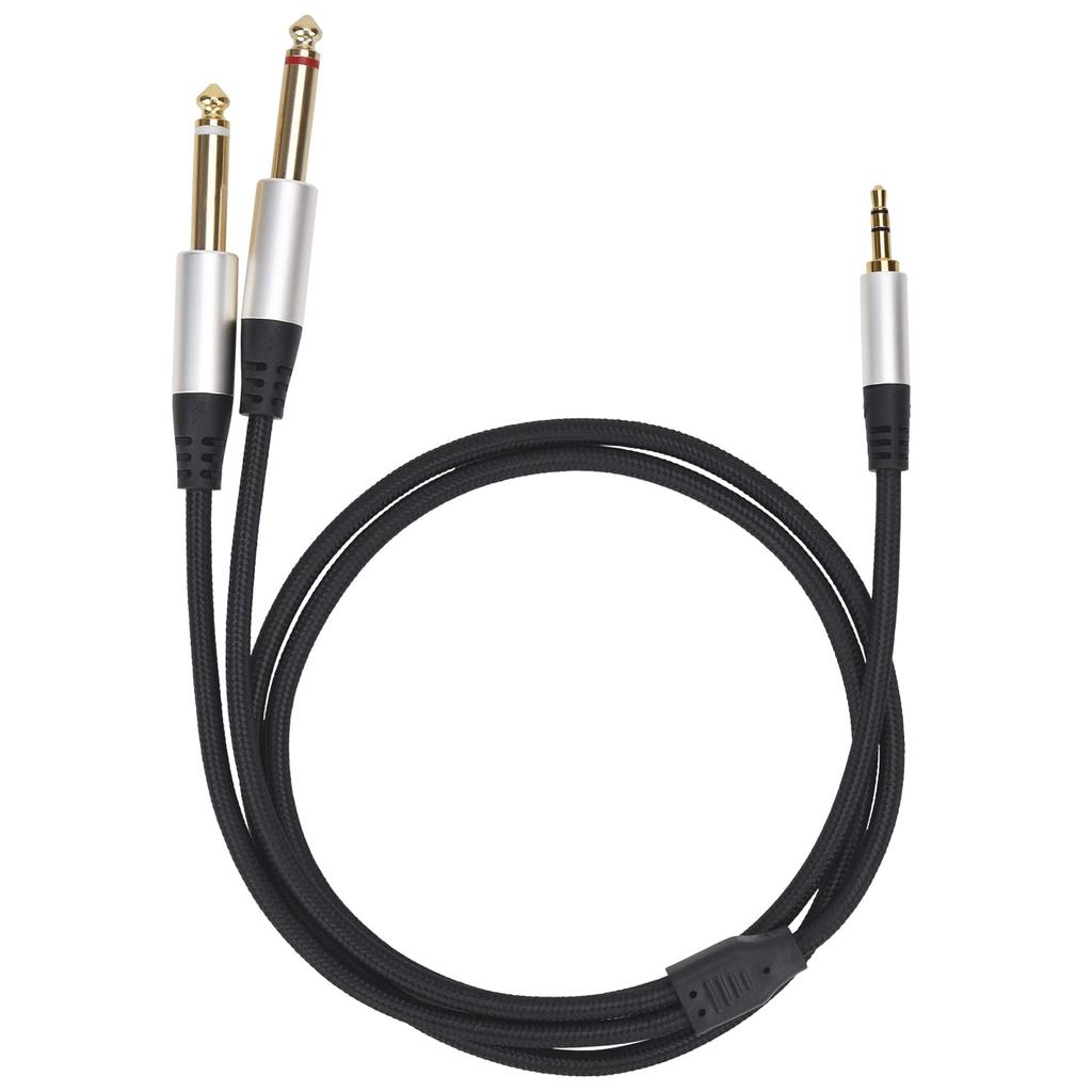 Аудиокабель для преобразования стерео мини-штекера 2 распределительный кабель-переходник мужчина-мужчина HIFI нейлоновый плетеный HIFI подходит для смартфона ПК CD-плеера