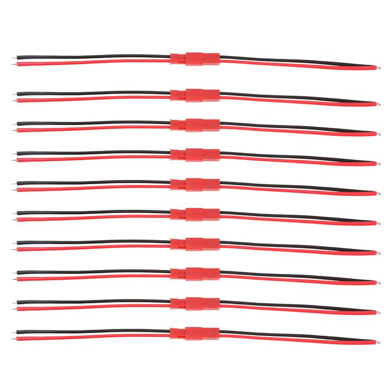10 пар разъемов «папа-мама» Syp Terminal Wire Jst Plug Cable 2 Pin для Rc Bec Battery Adapter Helicopter Diy Fpv Drone
