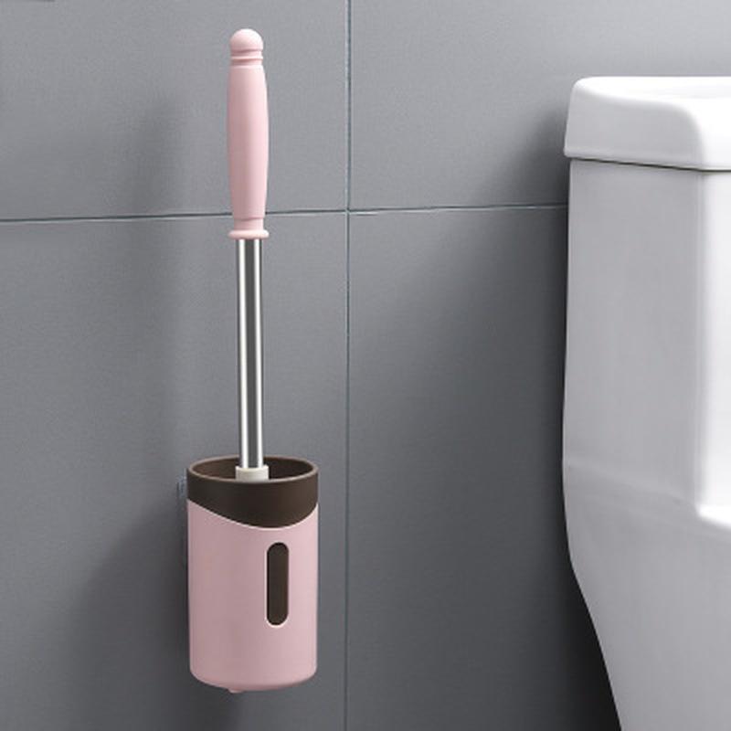 Toilet Brushes Wall-Mounted Long Handle Toilet Cleaner Brush with Base Bathroom Toilet Home Shower R