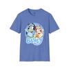 Футболка с логотипом Bluey & Bingo 100% хлопок Мужские футболки Топ Унисекс Мультяшная футболка Смешной топ Подарок для фанатов взрослых