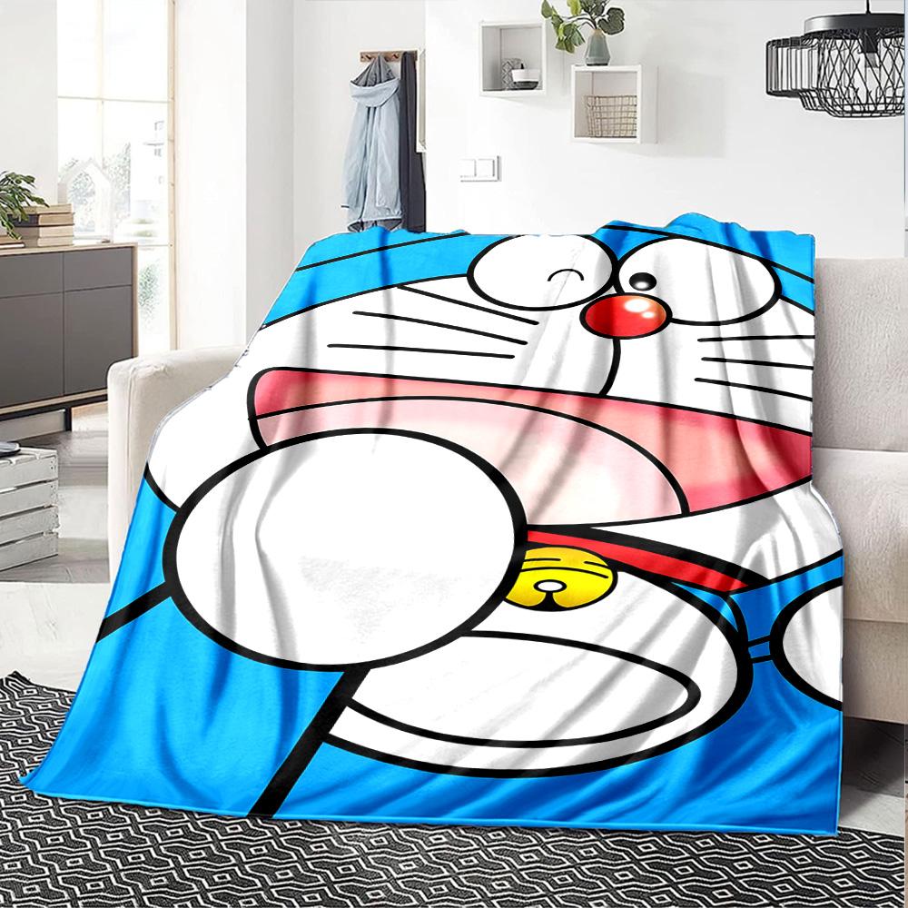 1pc Blue Cat Adventure Flannel Blanket,Ultra Soft Warm Plush Throw for Home Bedroom Bed Sofa Cover Camping Picnic gift Y7242