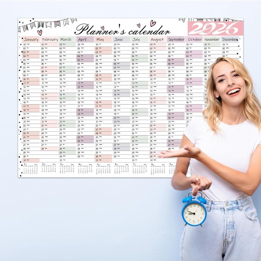To Do List Schedule Yearly Daily Calendar Annual Planner 365 Days Planner Sheet Home Office