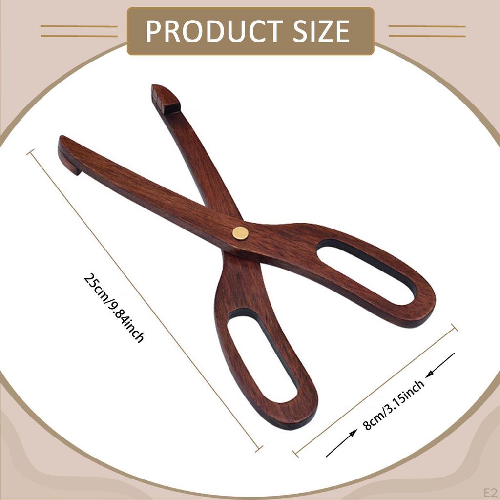 Wooden Kitchen Tongs BBQ Bread Clip Utensils Practical Food Clamp Toaster for Slicing Roasted