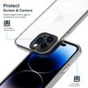 For iPhone 15 Pro Max Case TPU+PC Transparent Smartphone Anti-drop Cover