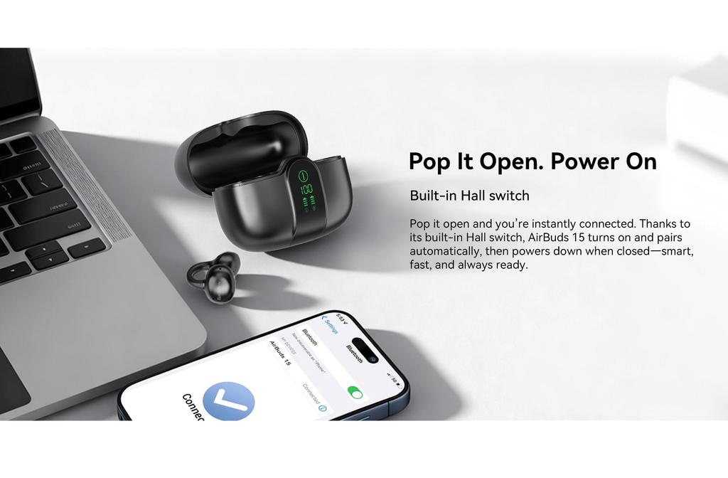 Blackview Беспроводные Bluetooth 6.0 Наушники AirBuds 15 Открытого Типа с ENC IPX5