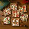 Christmas Decorations Wooden Box Wooden Painted Pendants Hanging Ornaments Christmas Tree Decoration Pendants Small Gifts