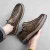 Классические мужские кроссовки на платформе, повседневные туфли без застежек, мужская натуральная кожа, новые удобные туфли на плоской подошве, универсальные мужские мокасины