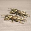 Insect Mole Cricket Figurines Miniatures Tea Pet Desktop Ornament Vintage Brass Animal Statue Home Decoration Accessories Crafts