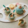 Food Learning Wooden Afternoon Tea Toy Role Play Game Pretend Play Kitchen Toys Set  for Friend