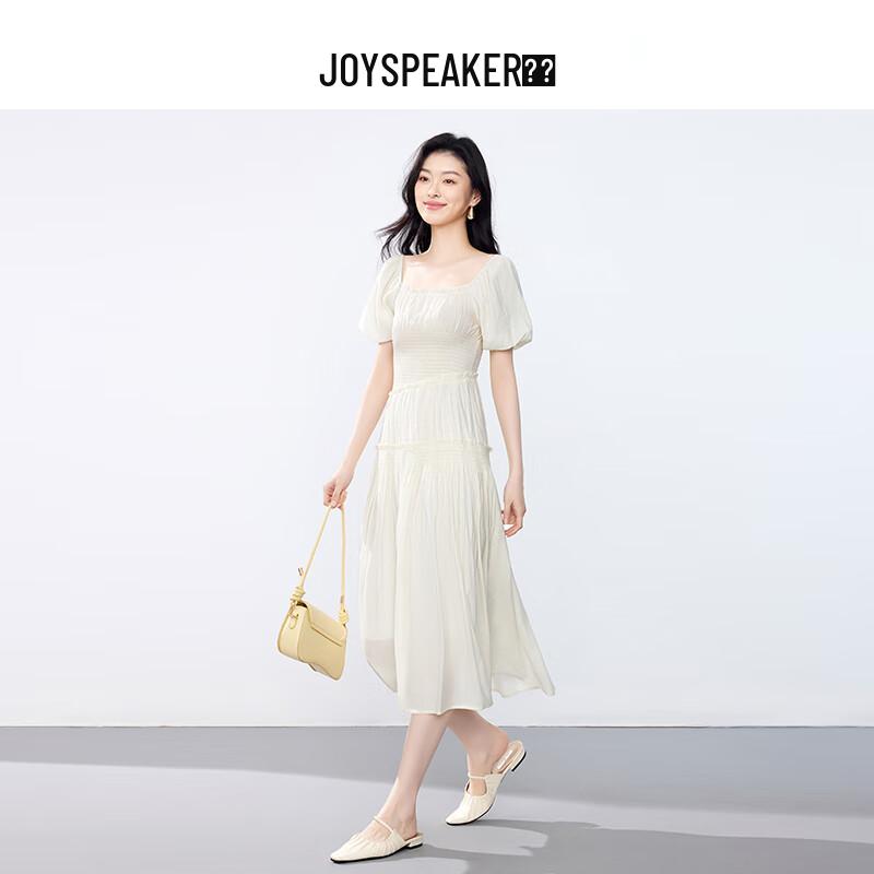 ПЛАТЬЕ МИДИ JOY SPEAKER С КРУЖЕВНОЙ ПЭЧВОРК-ВСТАВКОЙ И УТЯЖКОЙ ТАЛИИ