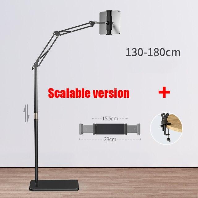 Алюминиевый масштабируемый гибкий кронштейн, напольная подставка для телефона, держатель для планшета, поддержка Xiaomi iPad Pro12.9, кронштейн для крепления на шезлонг-кровать