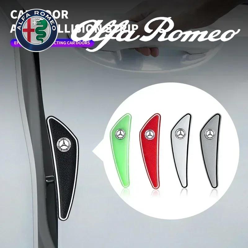 JCG1 4pcs Car Door Bumper Strip Protection Strip for Mercedes Benz AMG A B R G Class GLK GLA CLA GLB GLC C200 W176 Accessories
