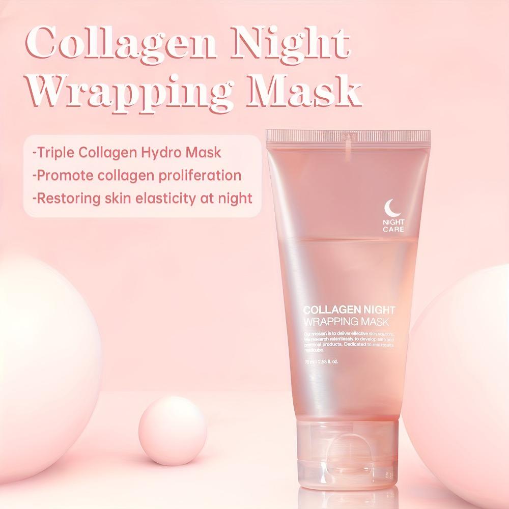 Collagen Peel-Off Mask Hydrating Night Face Mask with Hydrolyzed Collagen, Moisturizing & Firming, Deep Cleansing & Pore Minimizing Facial Mask