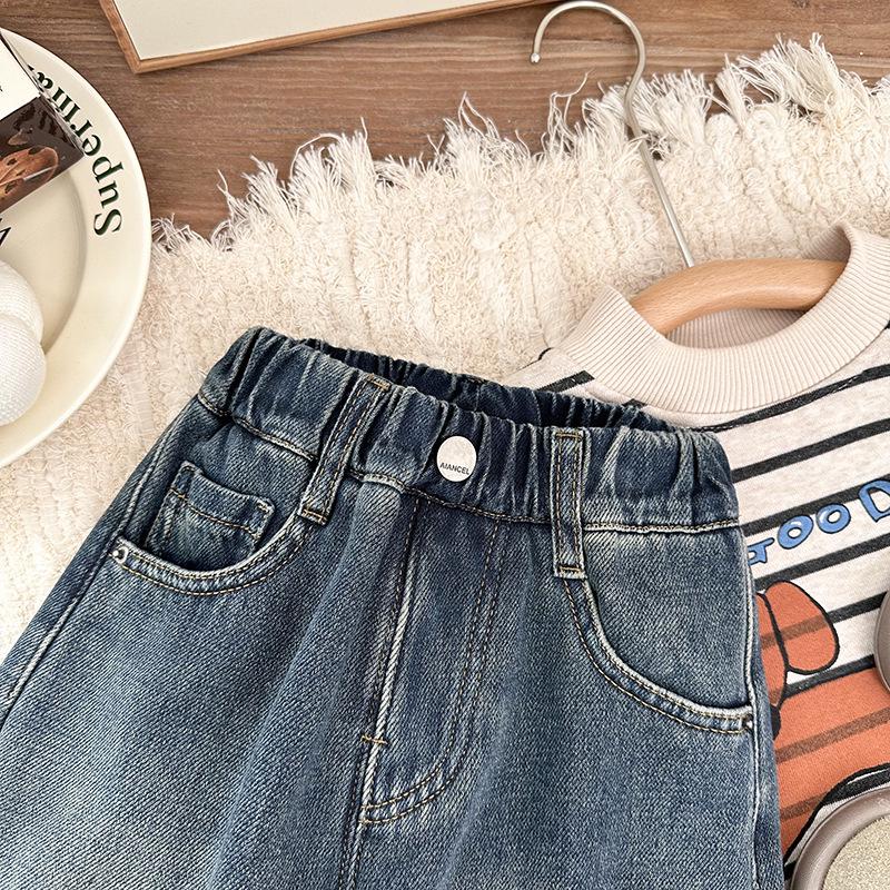 Джинсы для мальчиков на флисовой подкладке - Коллекция зима 2024