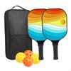 Pickleball Racket Rackets 4 Balls Edge Fiberglass Racquets for Park