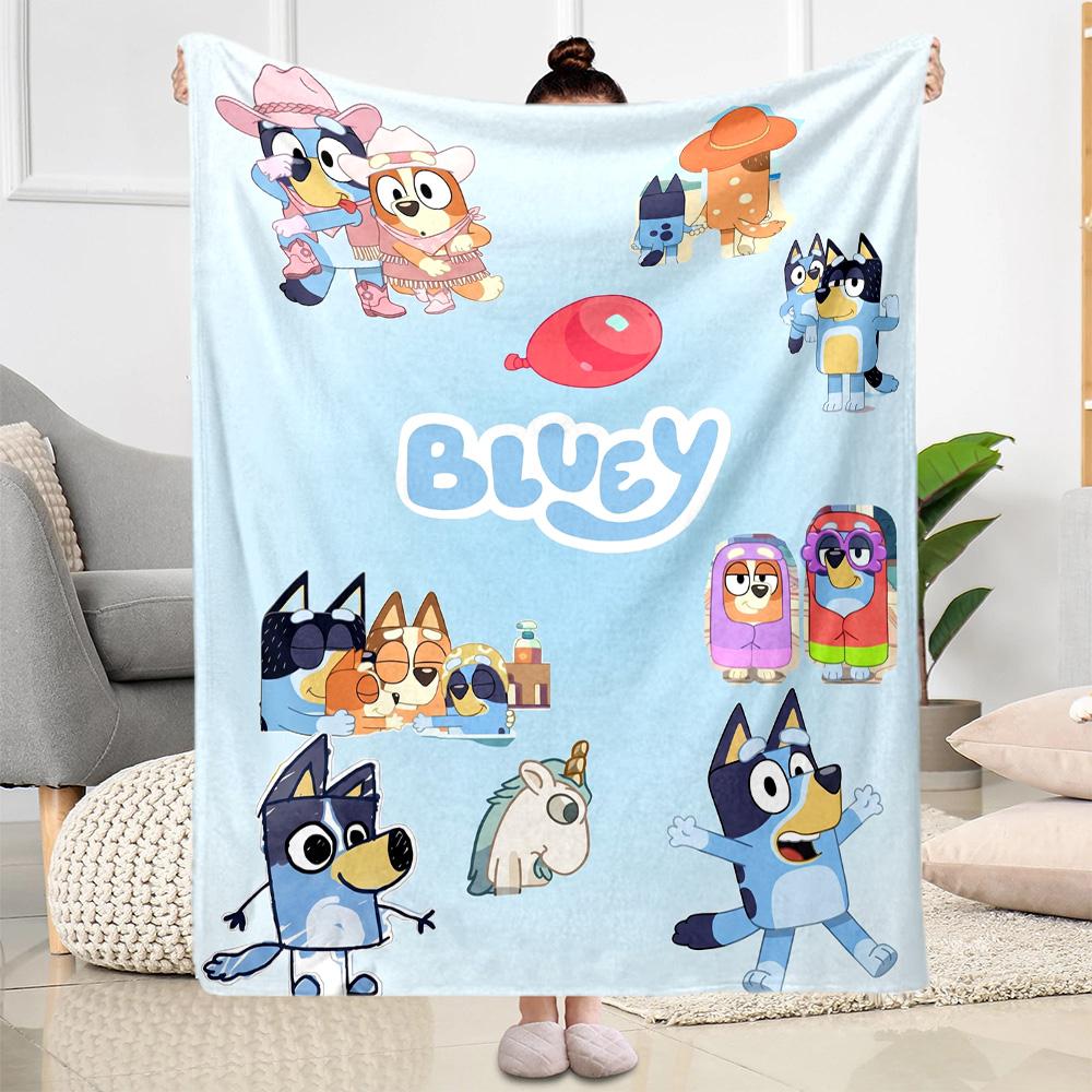 Bluey Friends Adventure Blanket Ultra-Soft Perfect for Office Chair Couch Chair for All Seasons Warmthful Decor Gift for Travel Home Birthdays