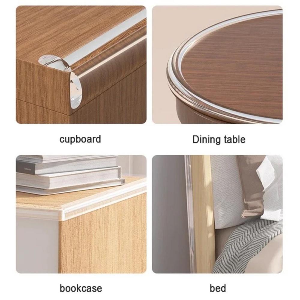 1pc 3metersX2cm/3cm Table Edge Guard Furniture Corner Protector Strip Self Adhesive Transparent Collision Proof Soft Bumper