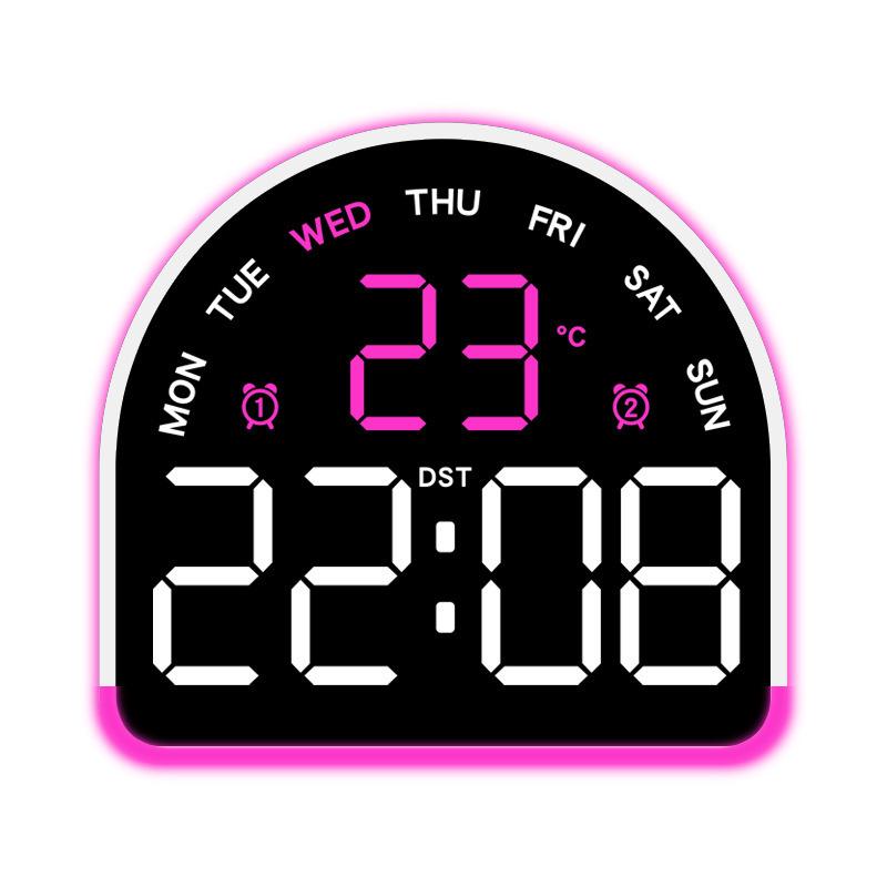 Многофункциональный светодиодный будильник с подсветкой, отображением температуры и несколькими будильниками