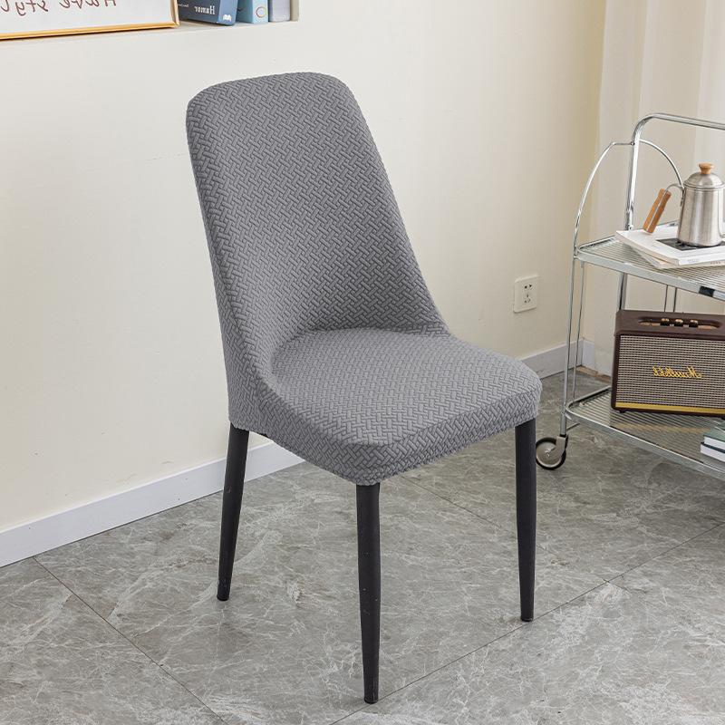 Jacquard Fleece Chair Cover Thickened One-piece Elastic Hotel Restaurant Household Chair Cover Anti-smudge Stool Cover