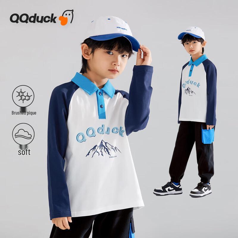 Детская футболка-поло с длинным рукавом QQ DUCK