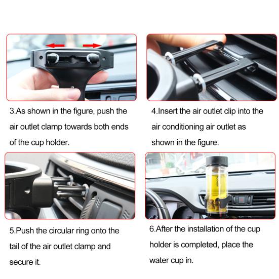 Автомобильный держатель для чашки, автомобильный супер большой несущий держатель для одной руки, держатель для бутылки с напитком, вентиляционное отверстие