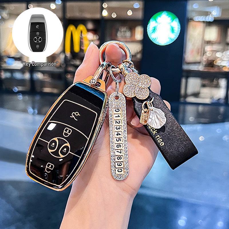 BAIC EX3 Electric Vehicle Key Fob Protective Case with Buckle Bag - Full Coverage for R600 Model