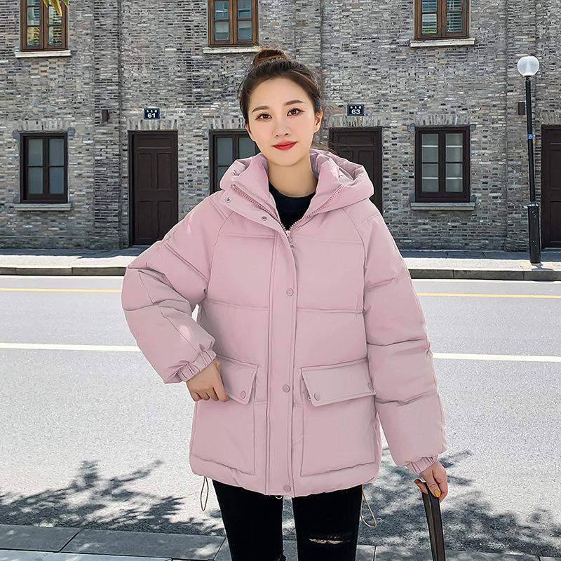 Пуховая одежда женская зимняя одежда новая пуховая одежда женская свободная с капюшоном короткая утолщенная женская стеганая куртка