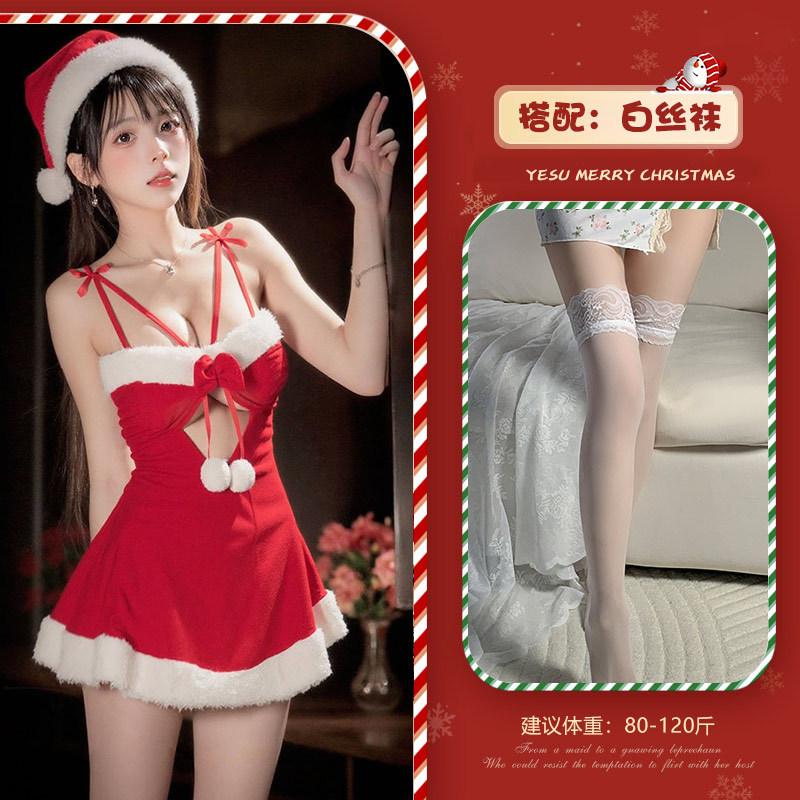 Sexy Lingerie Sexy Christmas Bunny Uniform Seduction Nightclub Passion New Year's Day Suit New Year's Robe Short Robe