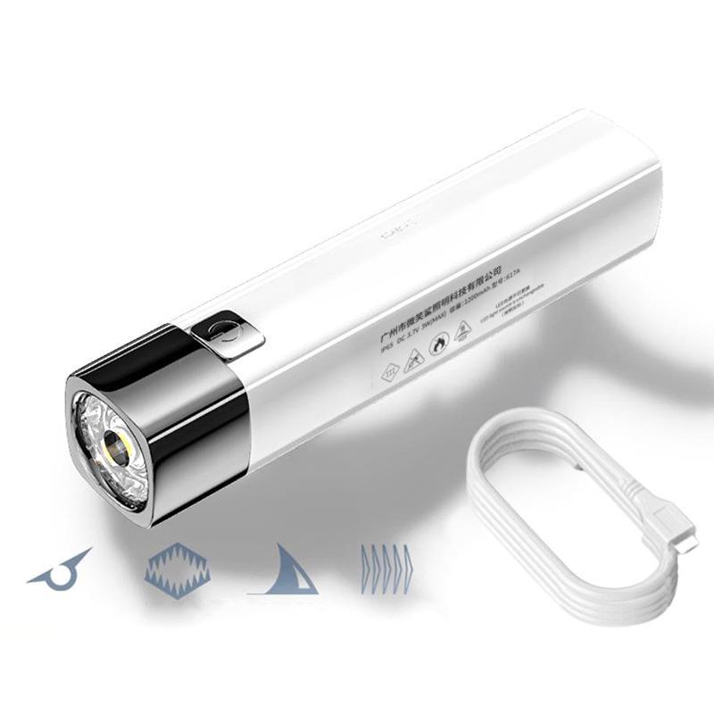 Сильный свет мини-фонарик портативный бытовой фонарик с зарядкой через USB аварийный фонарик