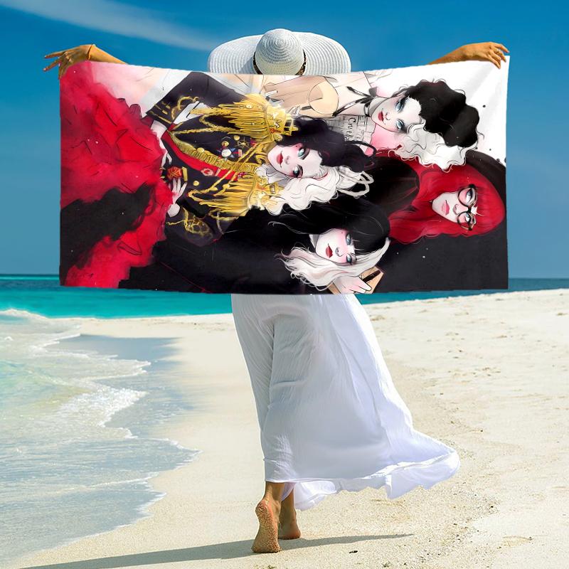 Fantasy Fashion Portraits Towel Large Quick-Drying Microfiber soft S-Square Pants-s Beach Towel for Travel Fitness Bathing Camping. 0730s155