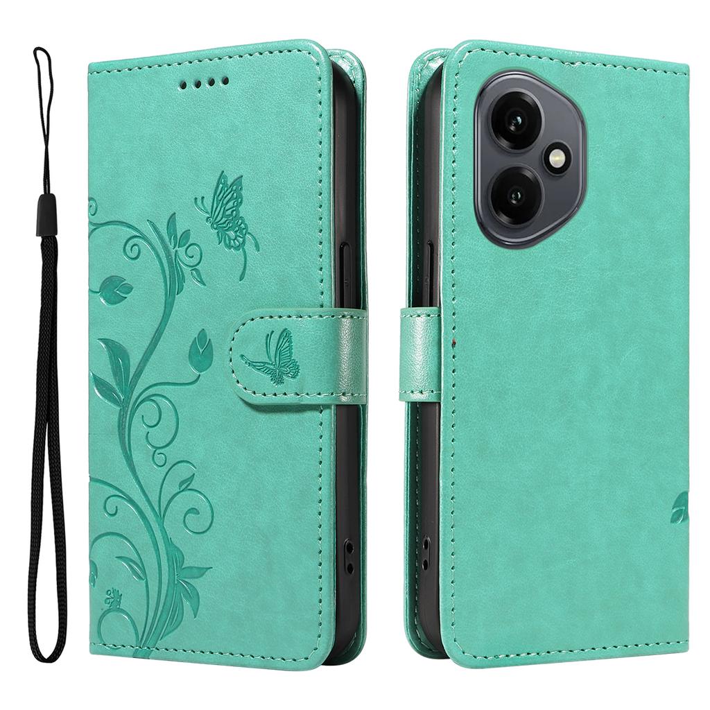 Для Honor 400 5G (Глобальный) Чехлы из искусственной кожи с цветочным узором, кошелек-подставка, чехол для телефона с ремешком