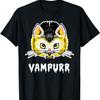 Halloween Vampire Dracula Fanged Cat Vampurr Myth Fantasy T-Shirt