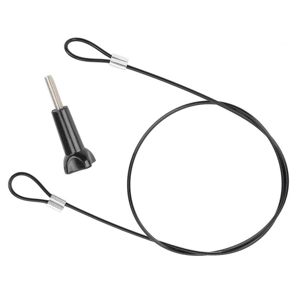 60cm Stainless Steel AntiLost Tether Lanyard with 1 4in Screw for GOPRO OSMO Action