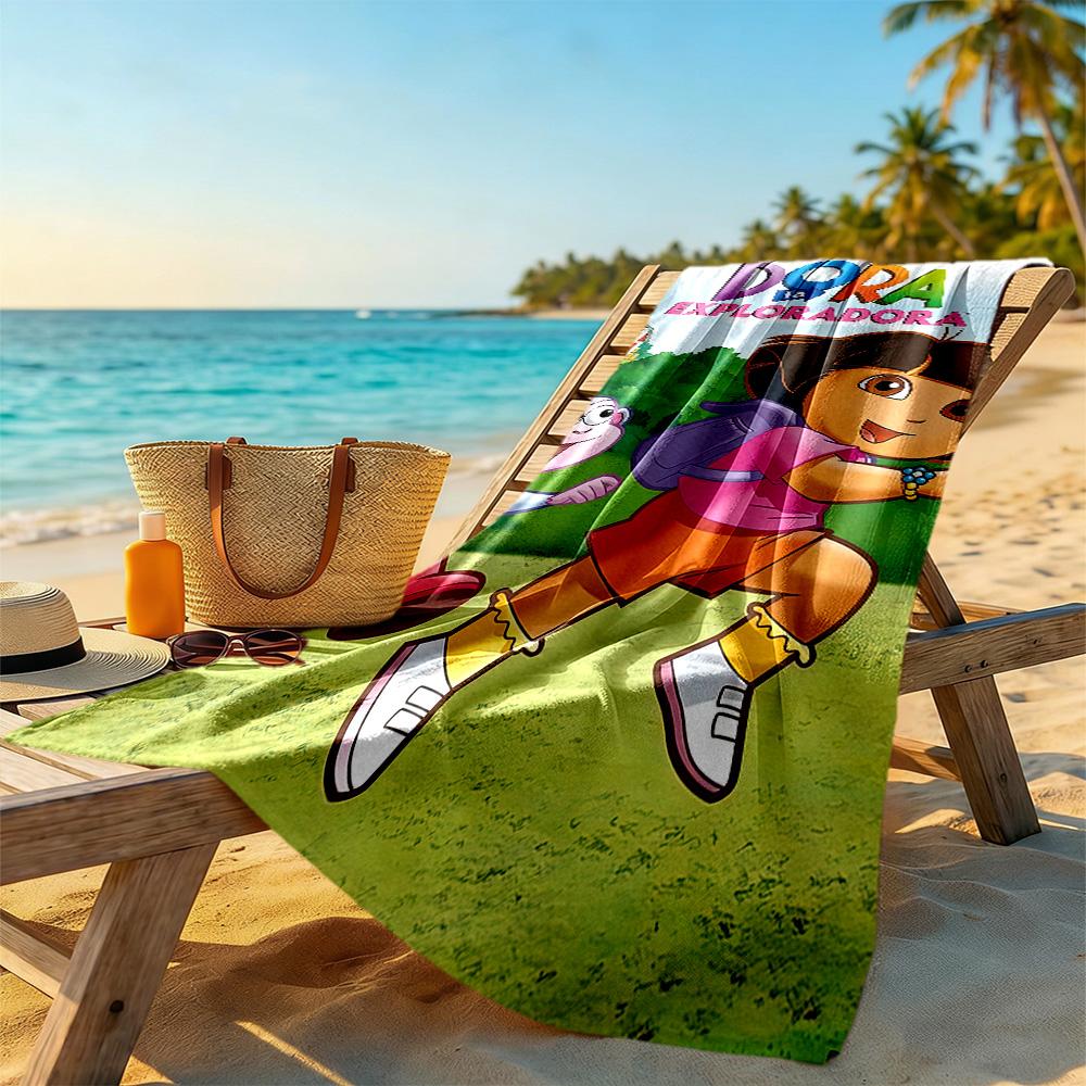 Dora Explorer Beach Towel Soft Durable Quick-Dry Comfortable Lightweight